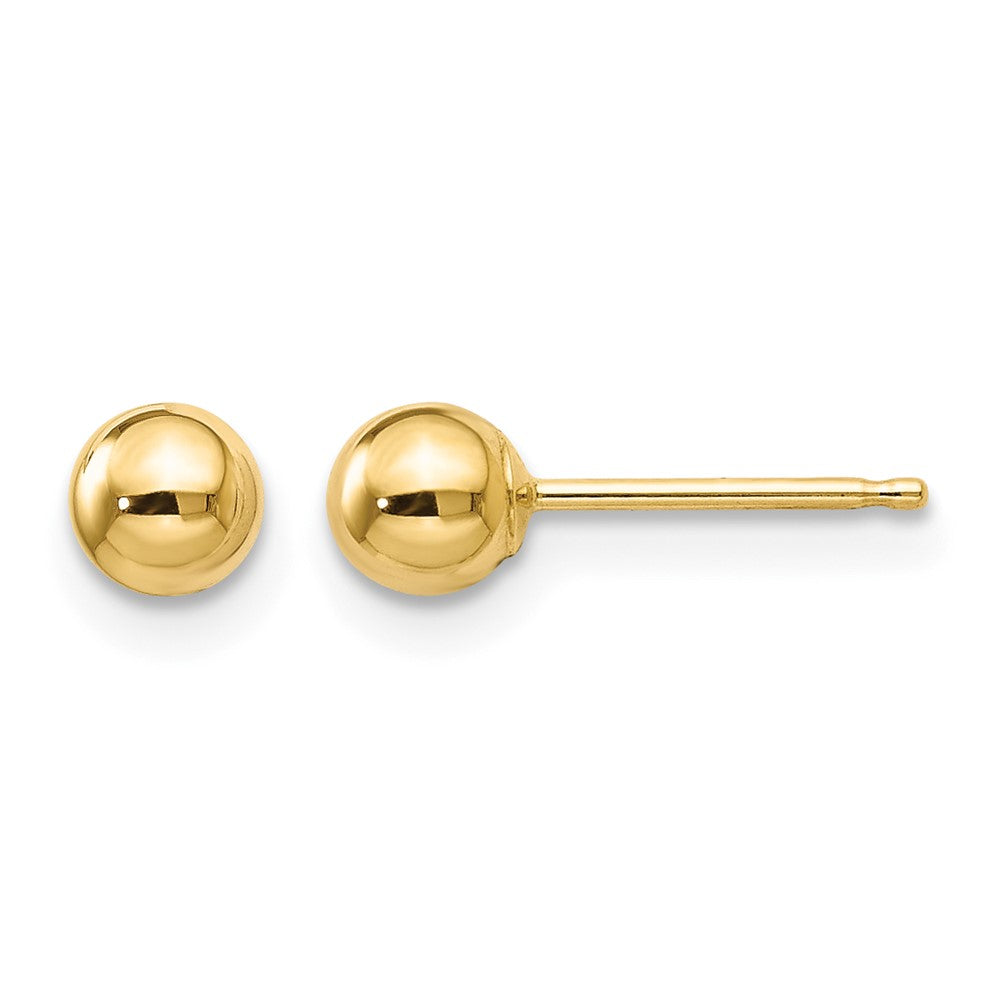 14k Polished 4mm Ball Post Earrings
