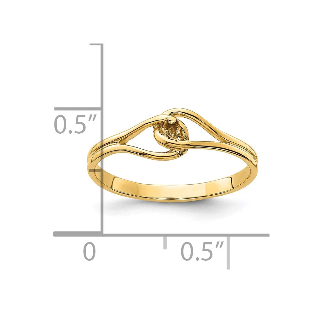 14k Polished .02ct. Diamond Fancy Ring Mounting