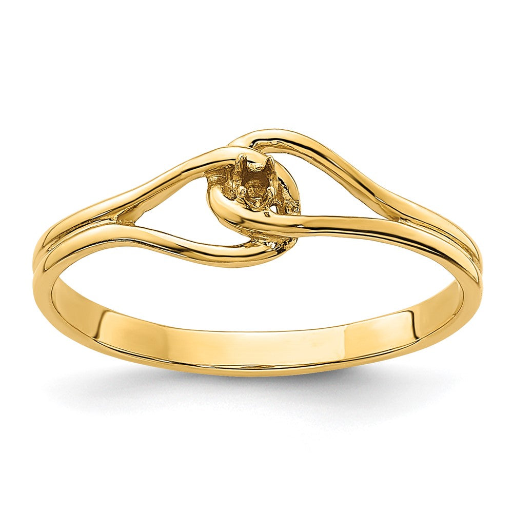 14k Polished .02ct. Diamond Fancy Ring Mounting