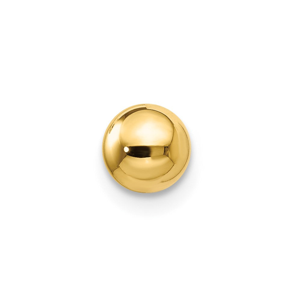 Single 14k Polished 5mm Ball Post Earring