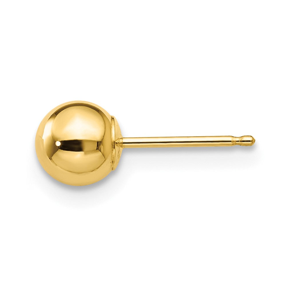 Single 14k Polished 5mm Ball Post Earring