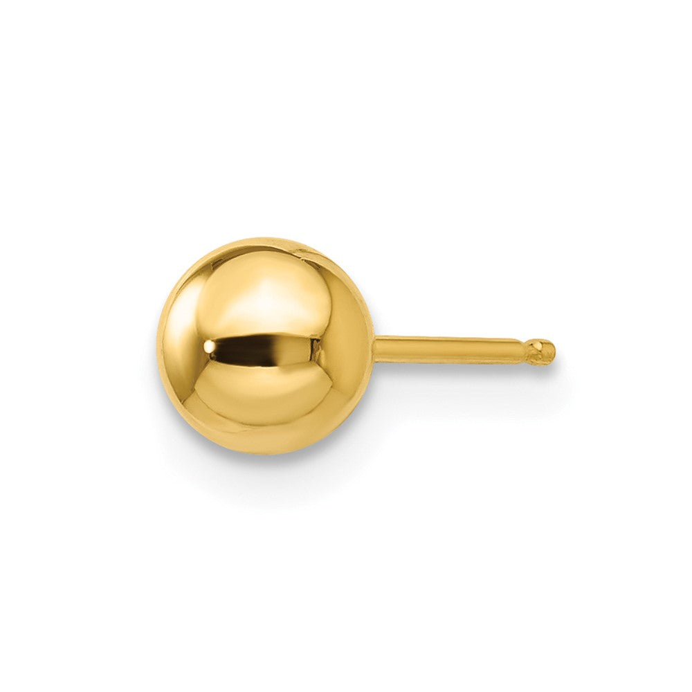 Single 14k Polished 5mm Ball Post Earring
