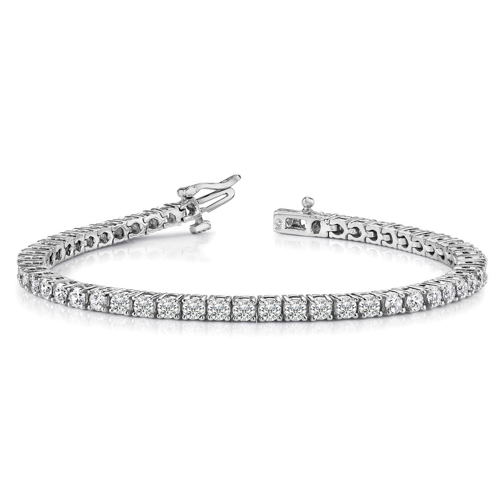 14k White Gold AAA Diamond Tennis Bracelet