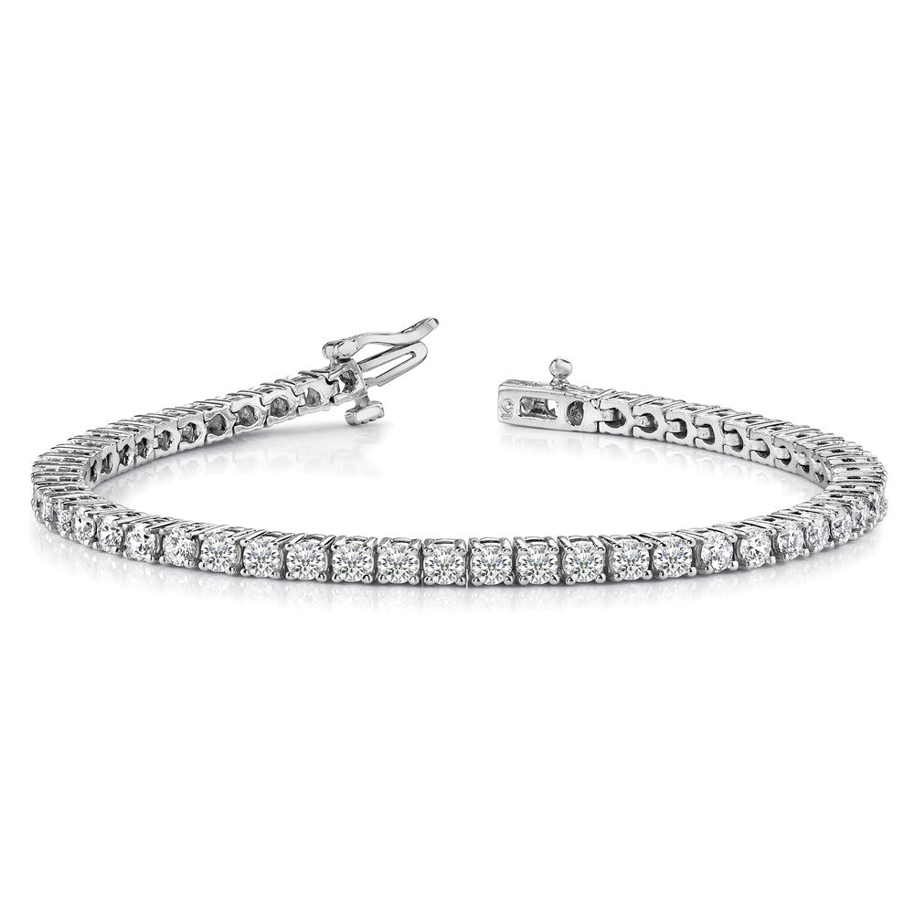 14k White Gold A Diamond Bracelet