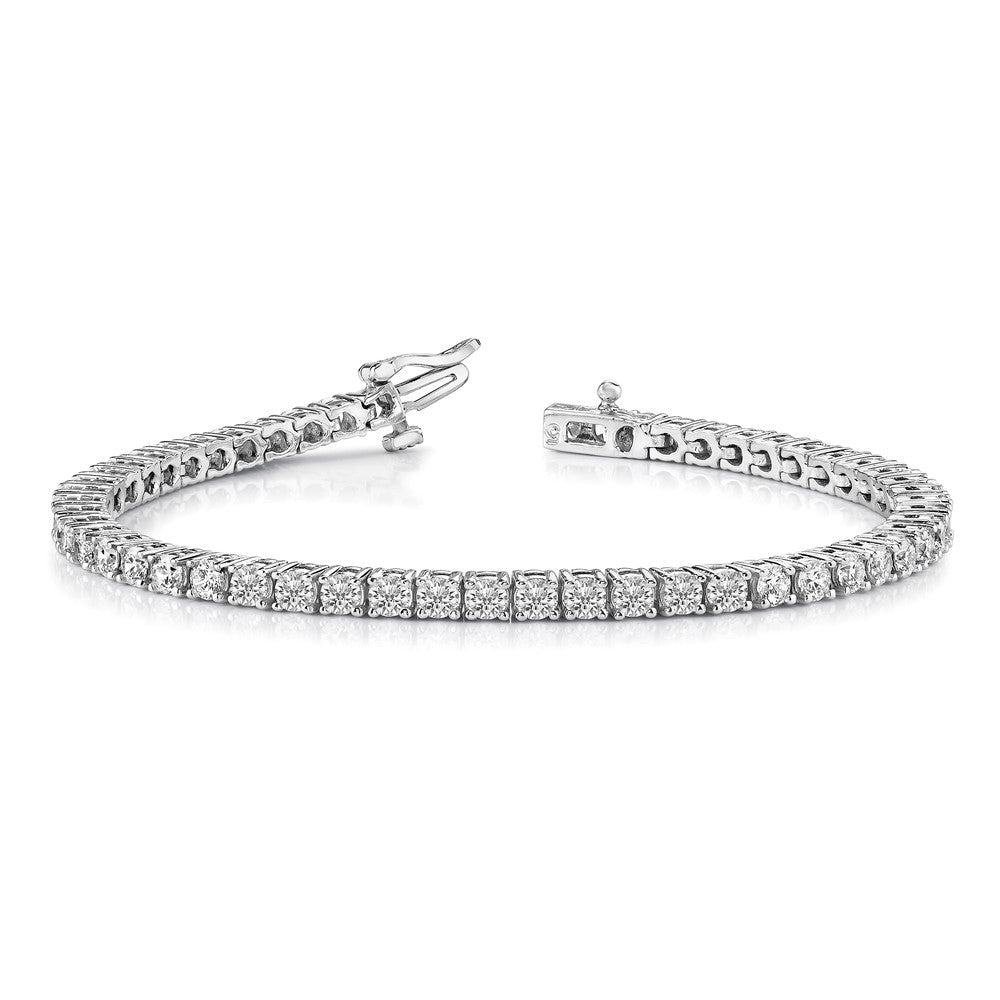 14k White Gold AAA Diamond Tennis Bracelet