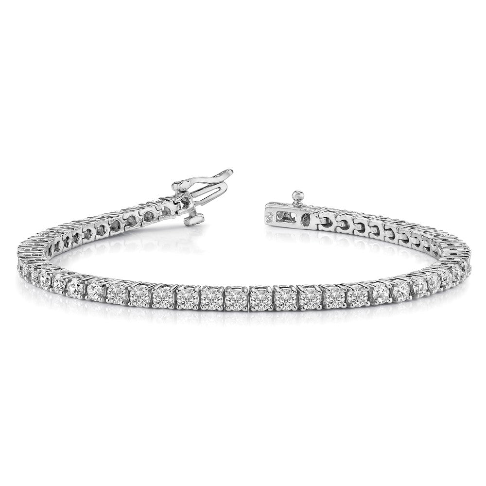 14k White Gold AAA Diamond Tennis Bracelet
