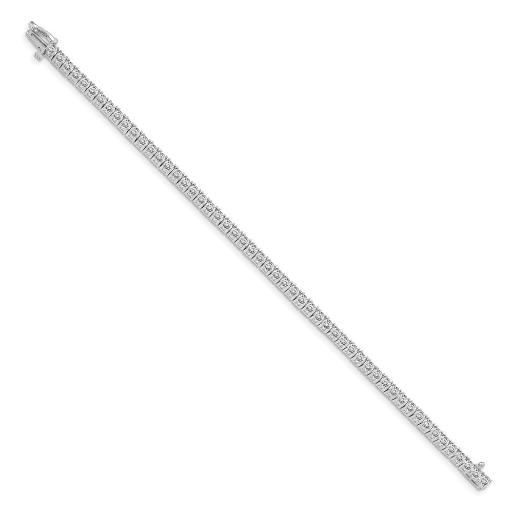 14k White Gold AAA Diamond Tennis Bracelet