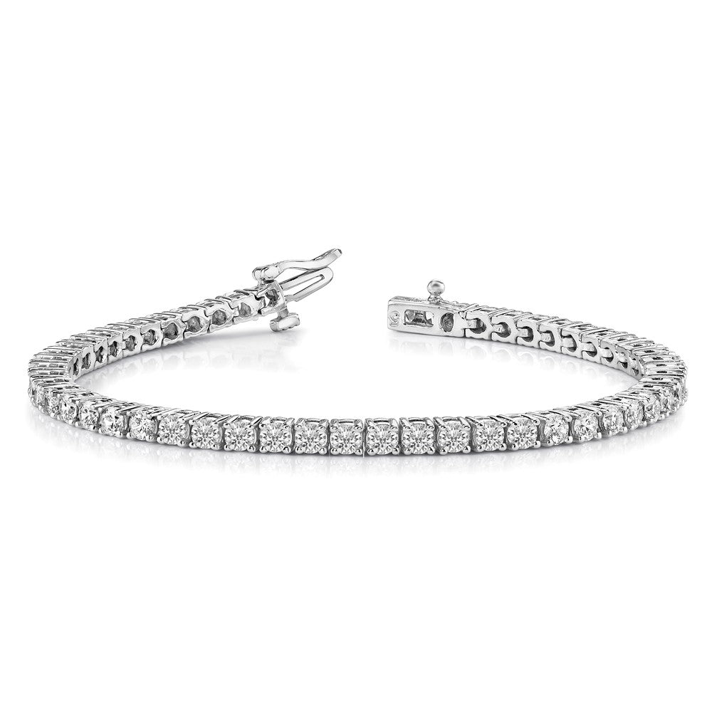 14k White Gold A Diamond Tennis Bracelet