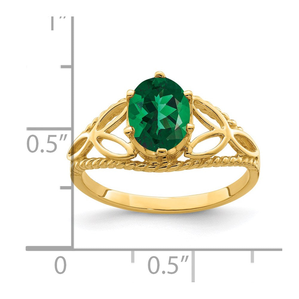 14k 8x6mm Oval Mount St. Helens ring