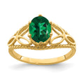 14k 8x6mm Oval Mount St. Helens ring