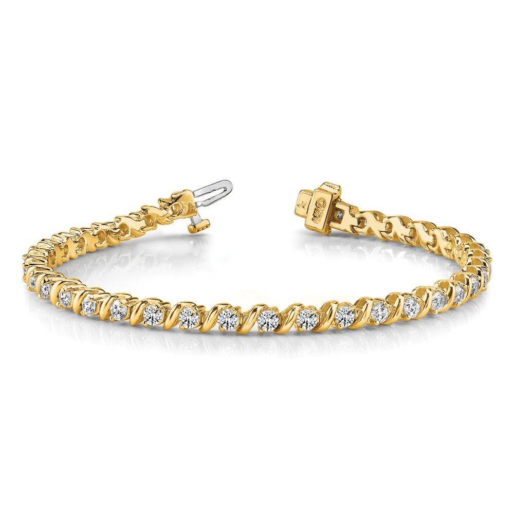 14k AAA Diamond Tennis Bracelet
