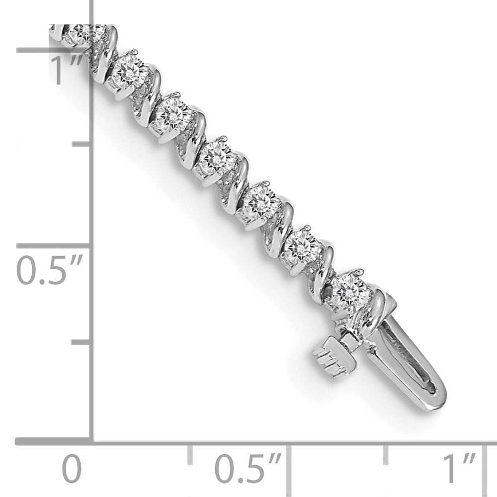 14k White Gold 2.25mm Swirled Tennis Bracelet Mounting