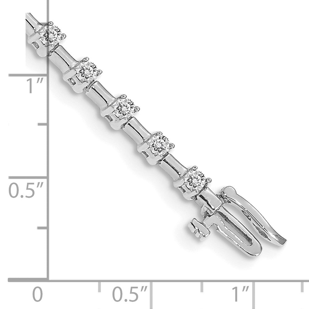 14k White Gold A Diamond Tennis Bracelet