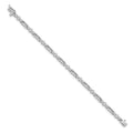 14k White Gold Fancy Link Tennis Bracelet Mounting