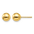14k Polished 6mm Ball Post Earrings