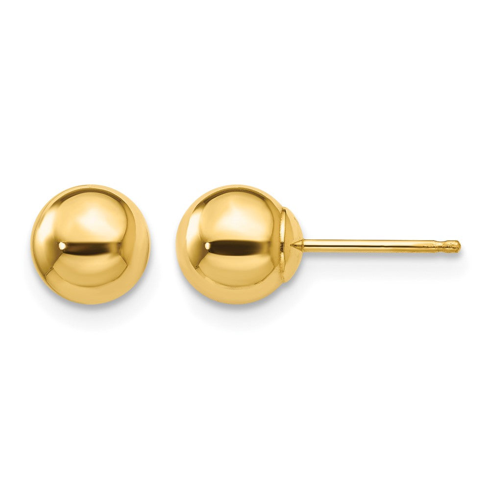 14k Polished 6mm Ball Post Earrings