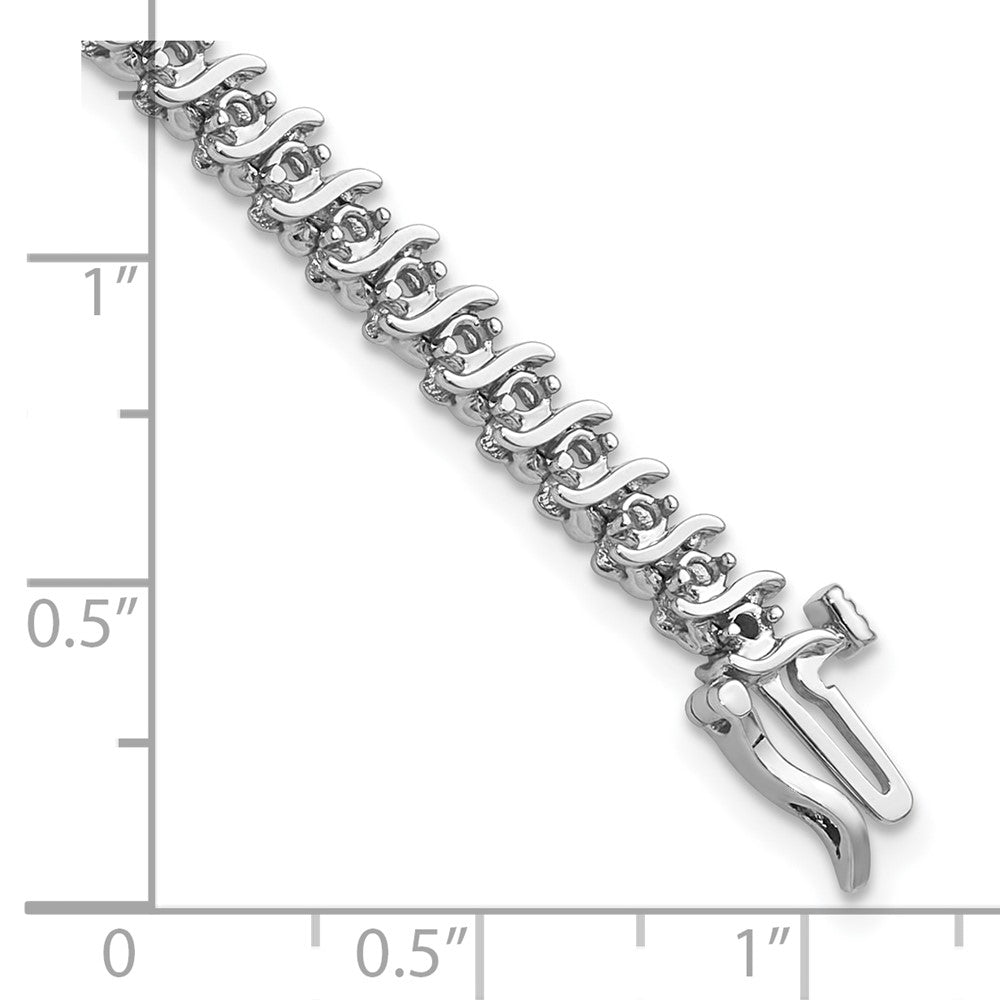 14k White Gold 1.6mm Diamond Tennis Bracelet Mounting