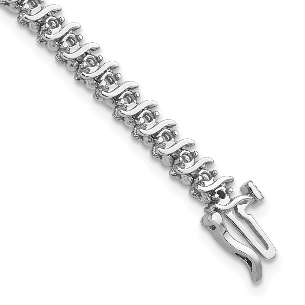 14k White Gold 1.6mm Diamond Tennis Bracelet Mounting