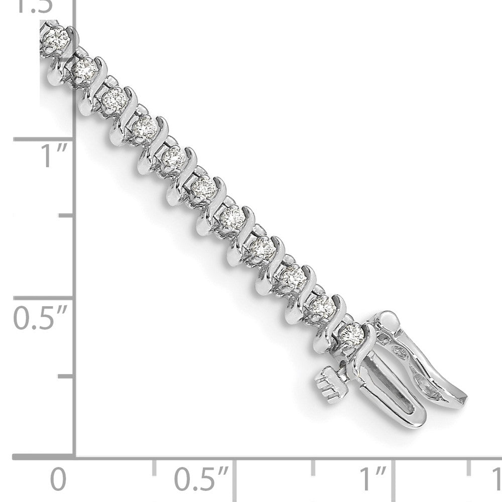 14k White Gold 1.6mm Diamond Tennis Bracelet