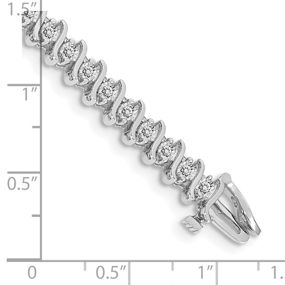14k White Gold 2.6mm Diamond Tennis Bracelet