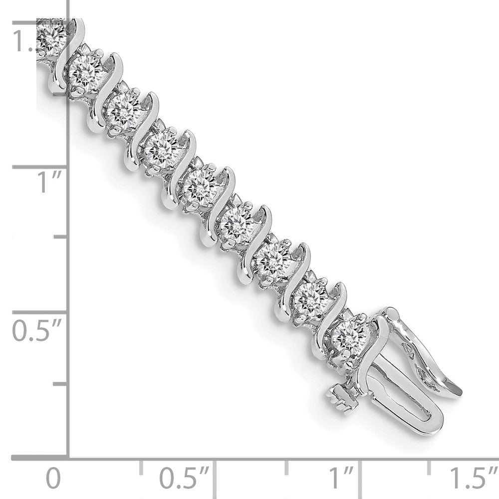 14k White Gold 3mm Diamond Tennis Bracelet