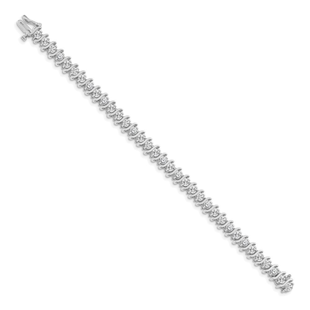 14k White Gold 3.3mm Diamond Tennis Bracelet