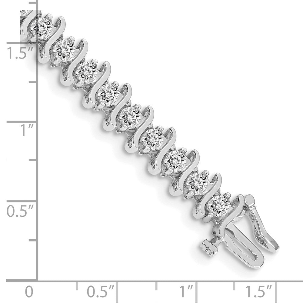 14k White Gold 3.3mm Diamond Tennis Bracelet