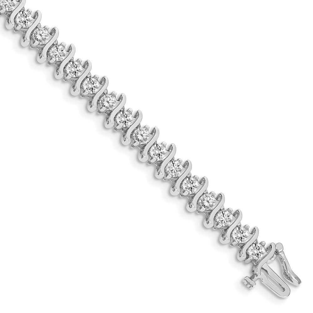 14k White Gold 3.5mm Diamond Tennis Bracelet Mounting