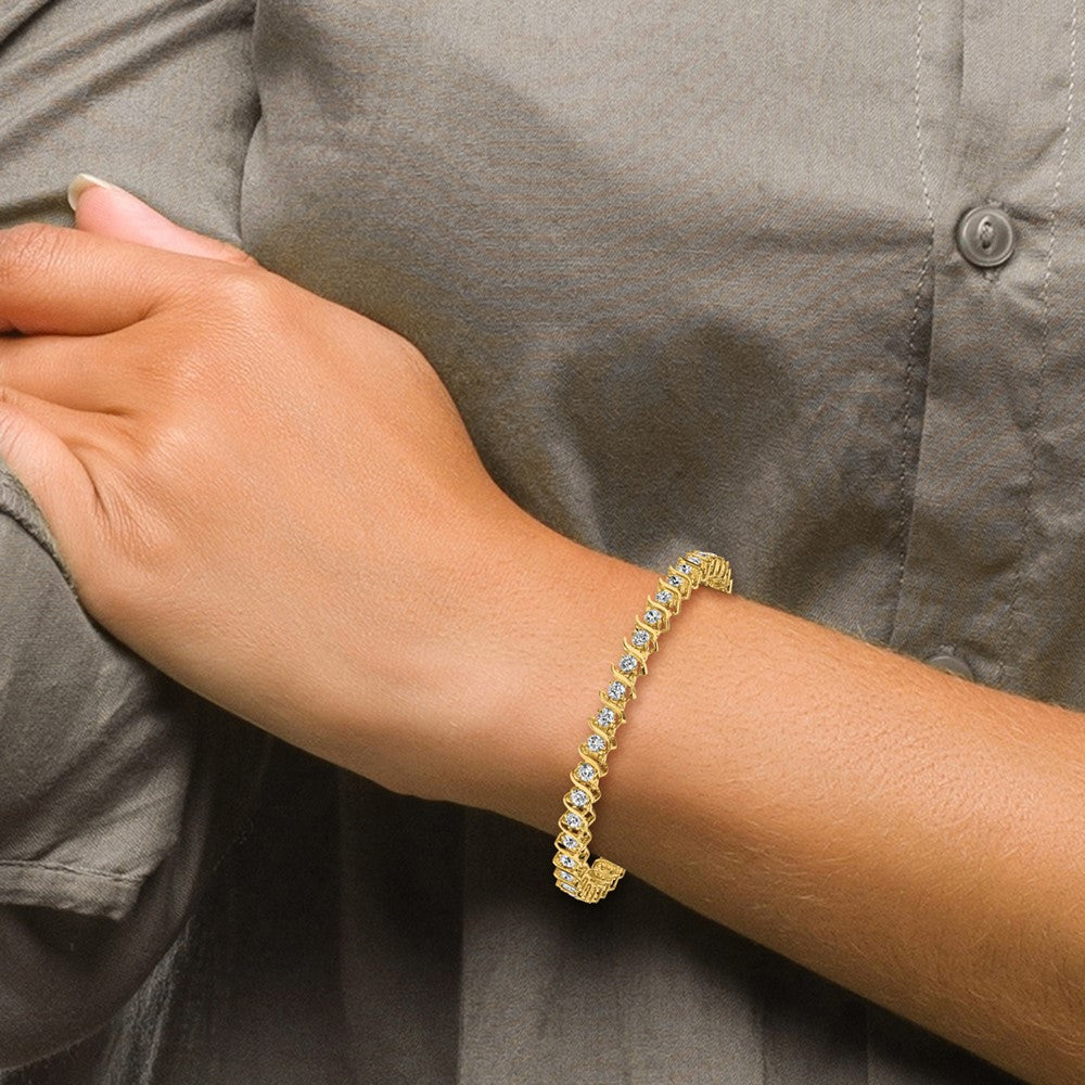 14k AAA Diamond Tennis Bracelet