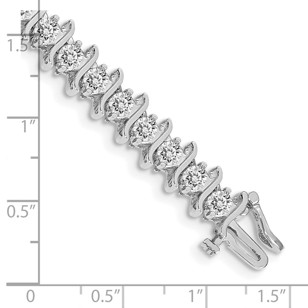 14k White Gold 3.8mm Diamond Tennis Bracelet