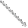 14k White Gold 3.8mm Diamond Tennis Bracelet