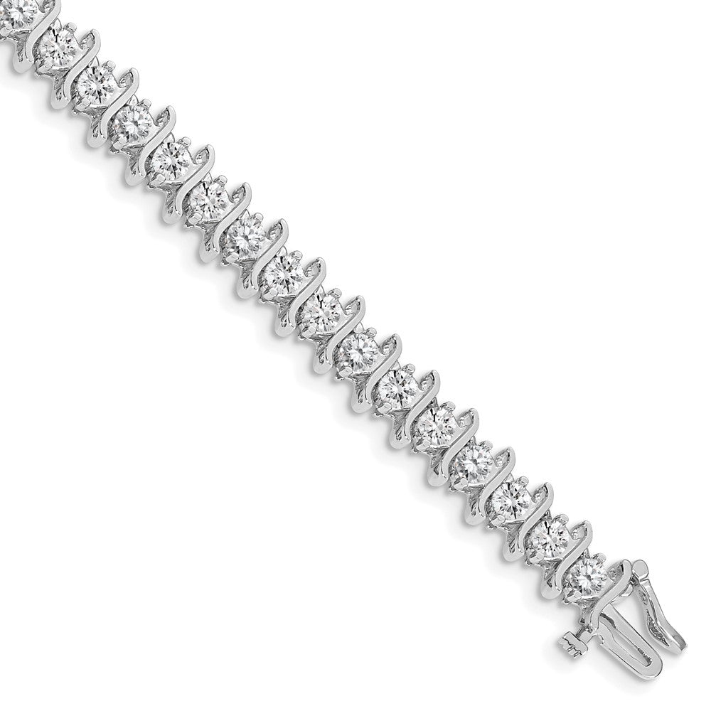 14k White Gold 3.8mm Diamond Tennis Bracelet