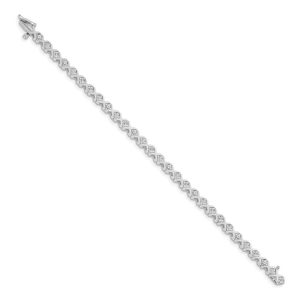 14k White Gold 2.6mm Tennis Bracelet Mounting