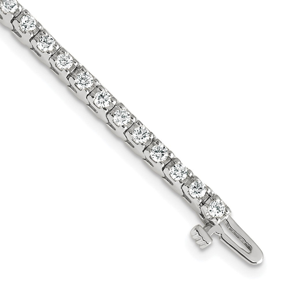 14k White Gold AAA Diamond Tennis Bracelet