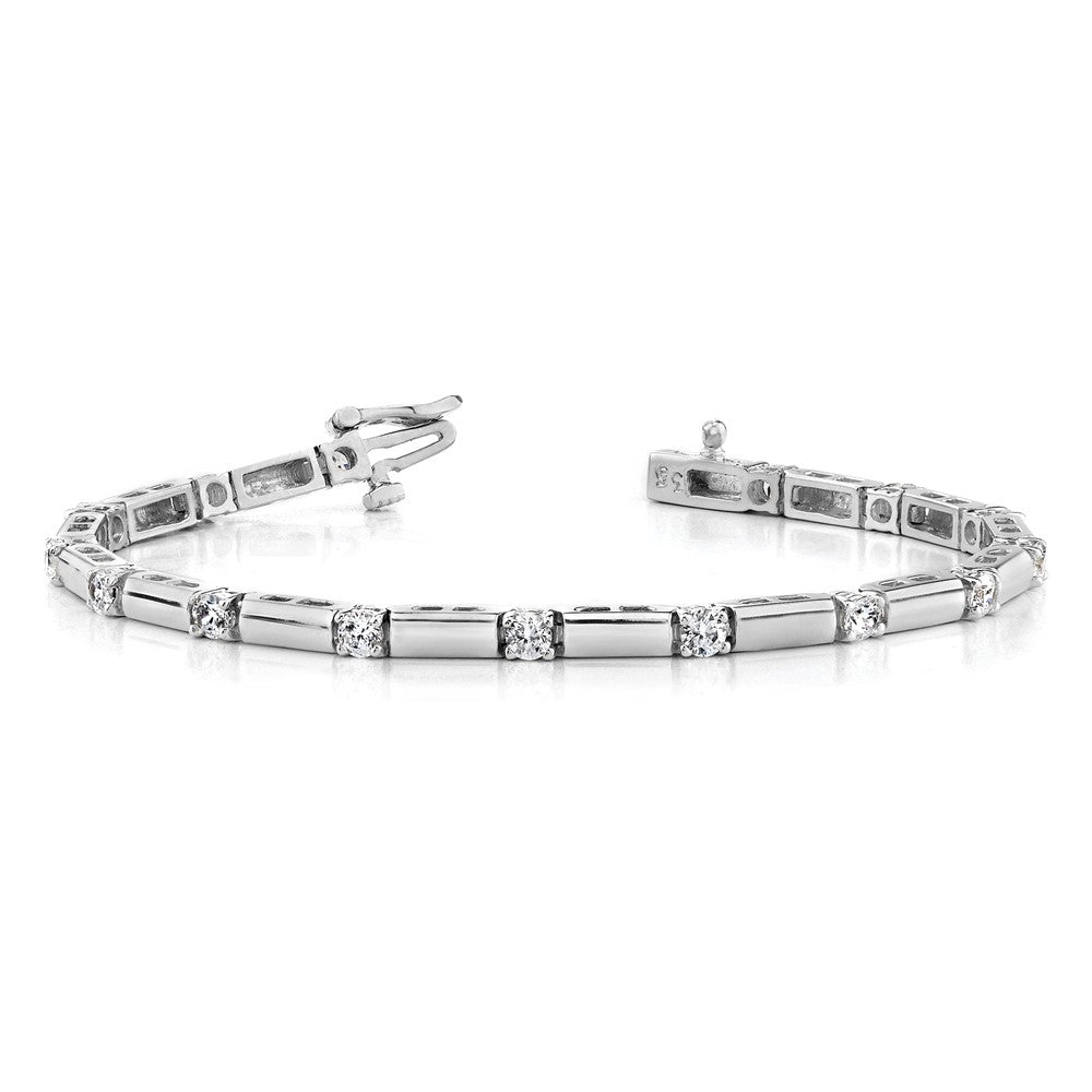 14k White Gold VS Diamond Tennis Bracelet