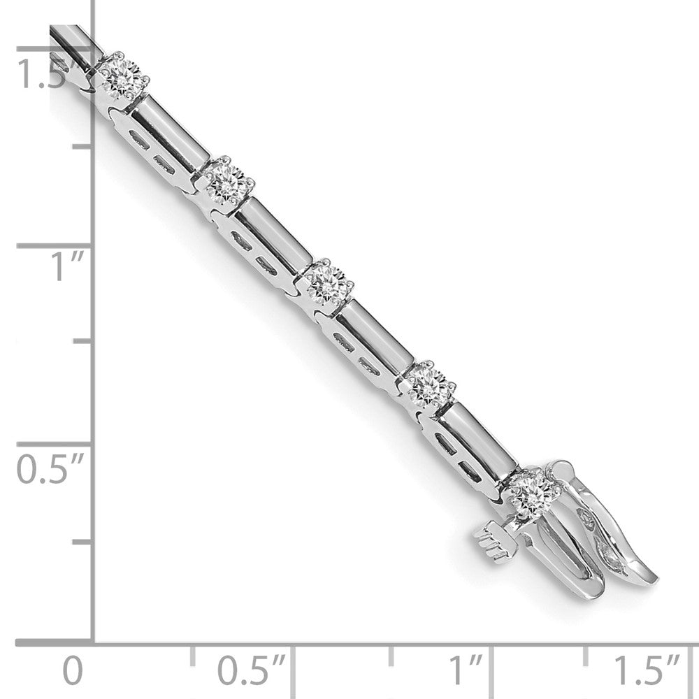 14k White Gold AAA Diamond Tennis Bracelet