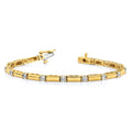 14k 3.3mm Diamond Bar Link Tennis Bracelet Mounting