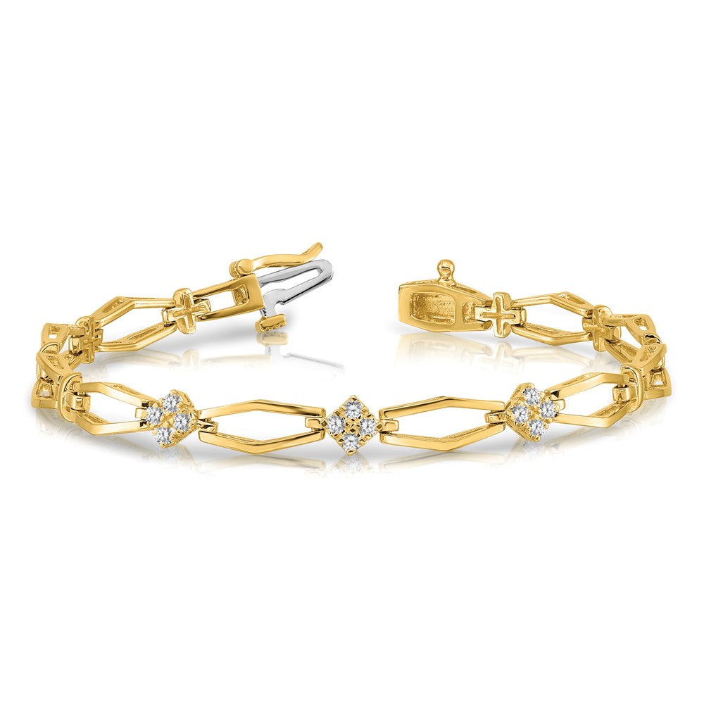 14k AAA Diamond Fancy Bracelet