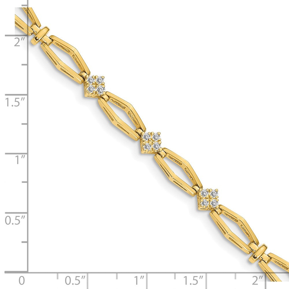 14k 1.75mm Diamond Fancy Bracelet Mounting