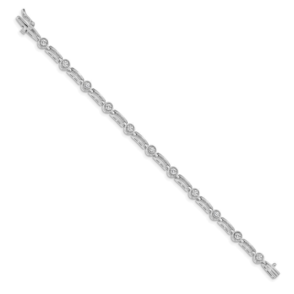 14k White Gold A Diamond Tennis Bracelet