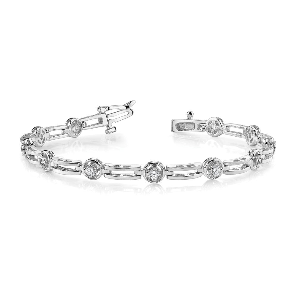 14k White Gold VS Diamond Tennis Bracelet