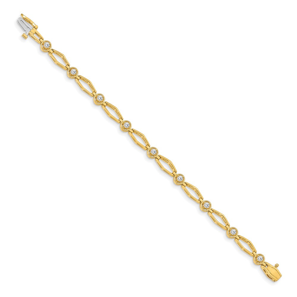 14k AAA Diamond Fancy Bracelet