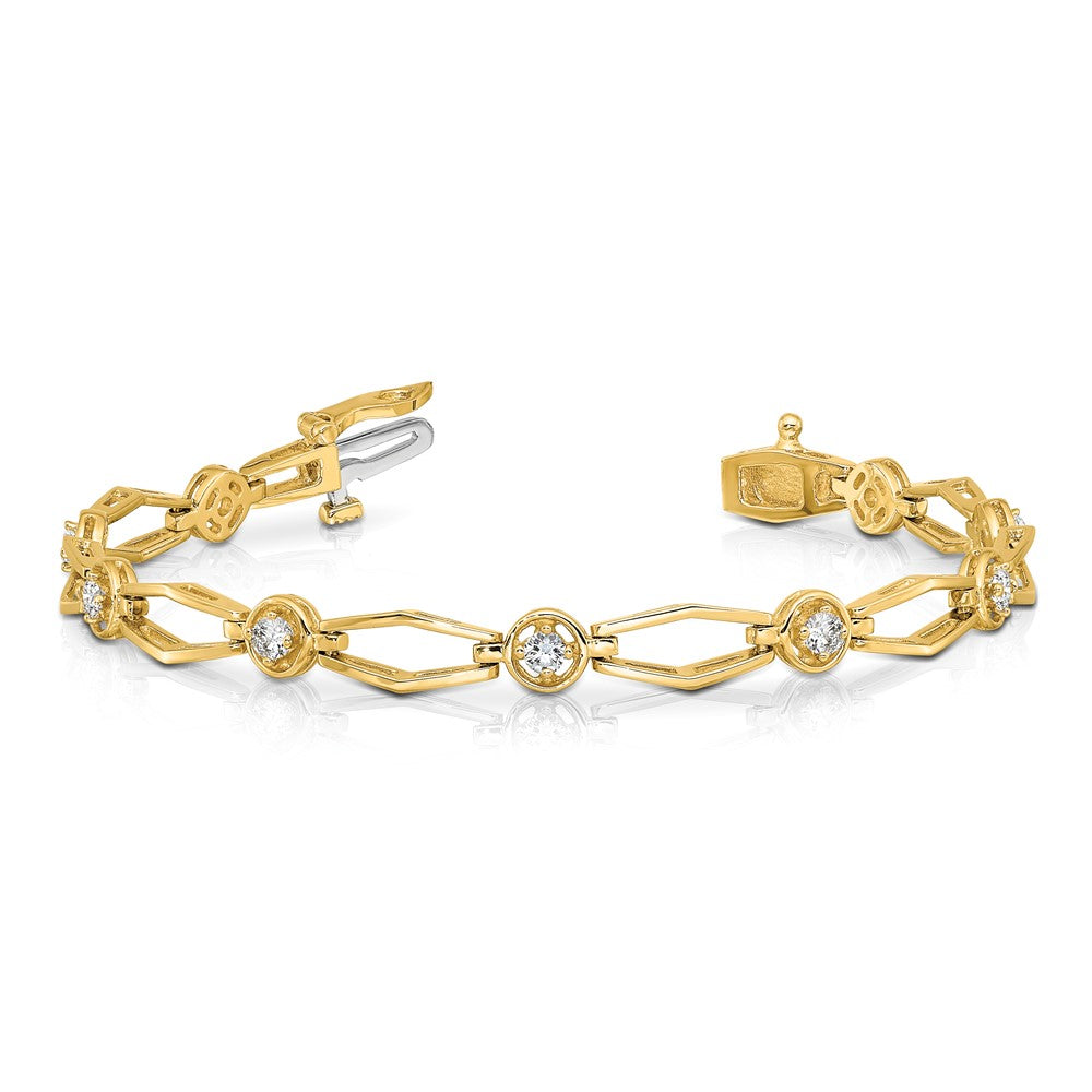 14k 2.7mm Diamond Fancy Bracelet Mounting