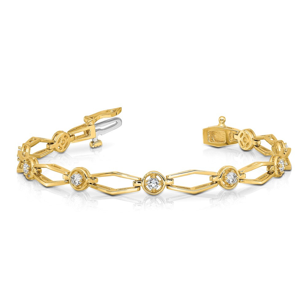 14k A Diamond Fancy Bracelet