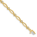 14k 2.7mm Diamond Fancy Bracelet Mounting