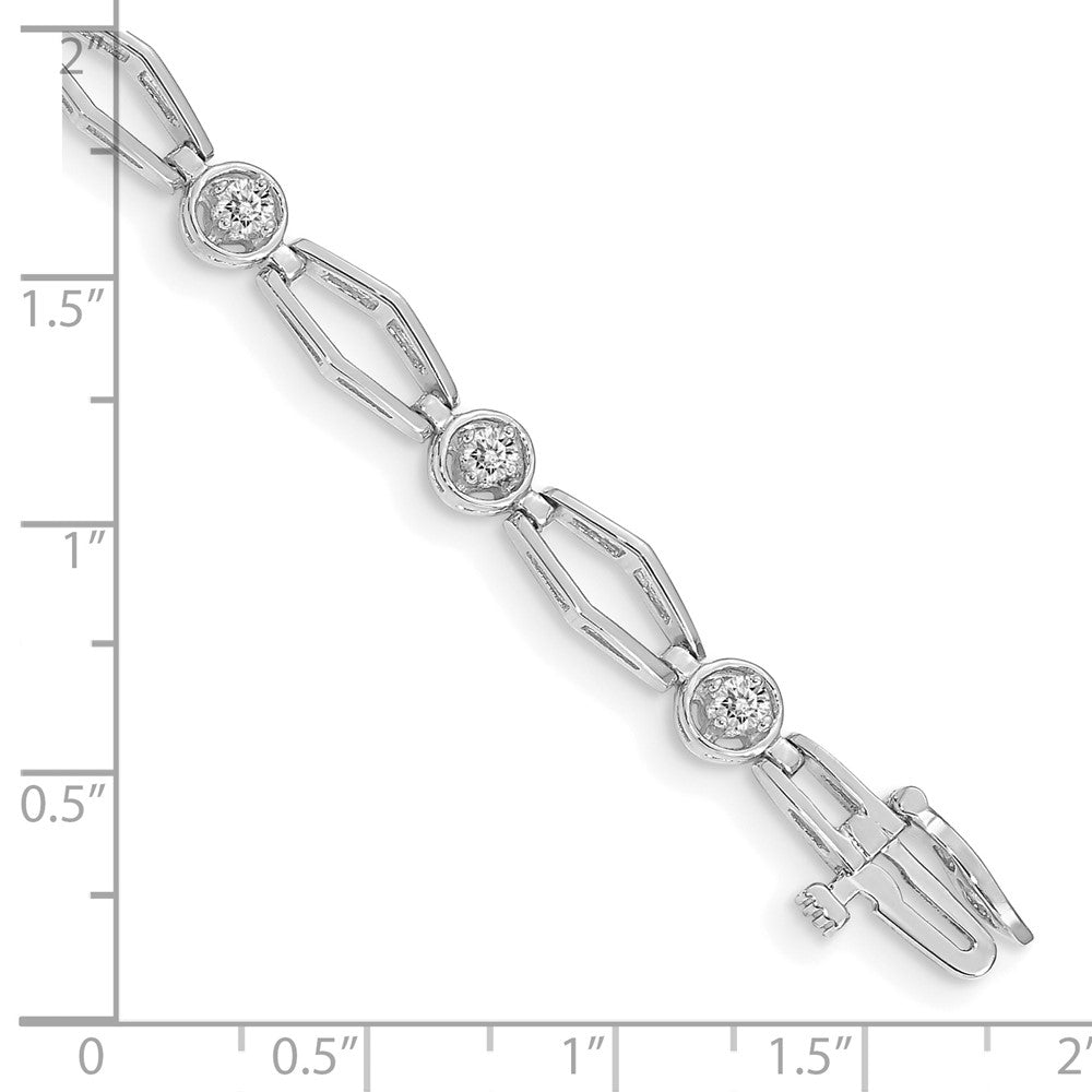 14k White Gold VS Diamond Fancy Bracelet