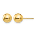 14k Polished 7mm Ball Post Earrings
