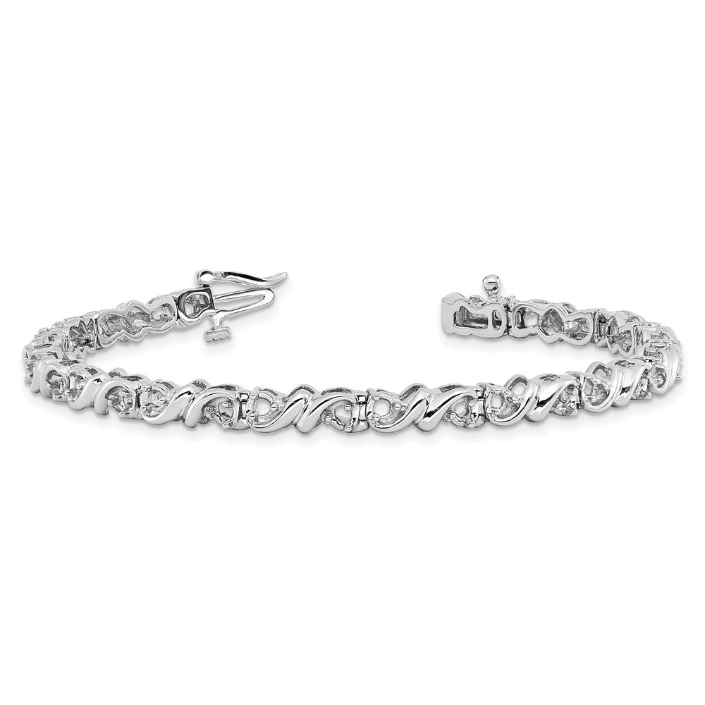 14k White Gold 2.1mm Tennis Bracelet Mounting