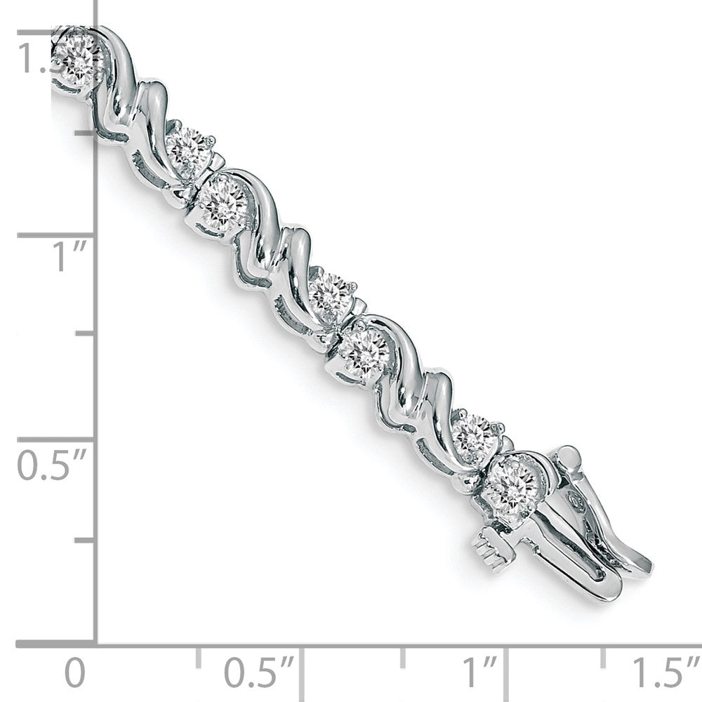 14k White Gold 2.4mm Tennis Bracelet Mounting
