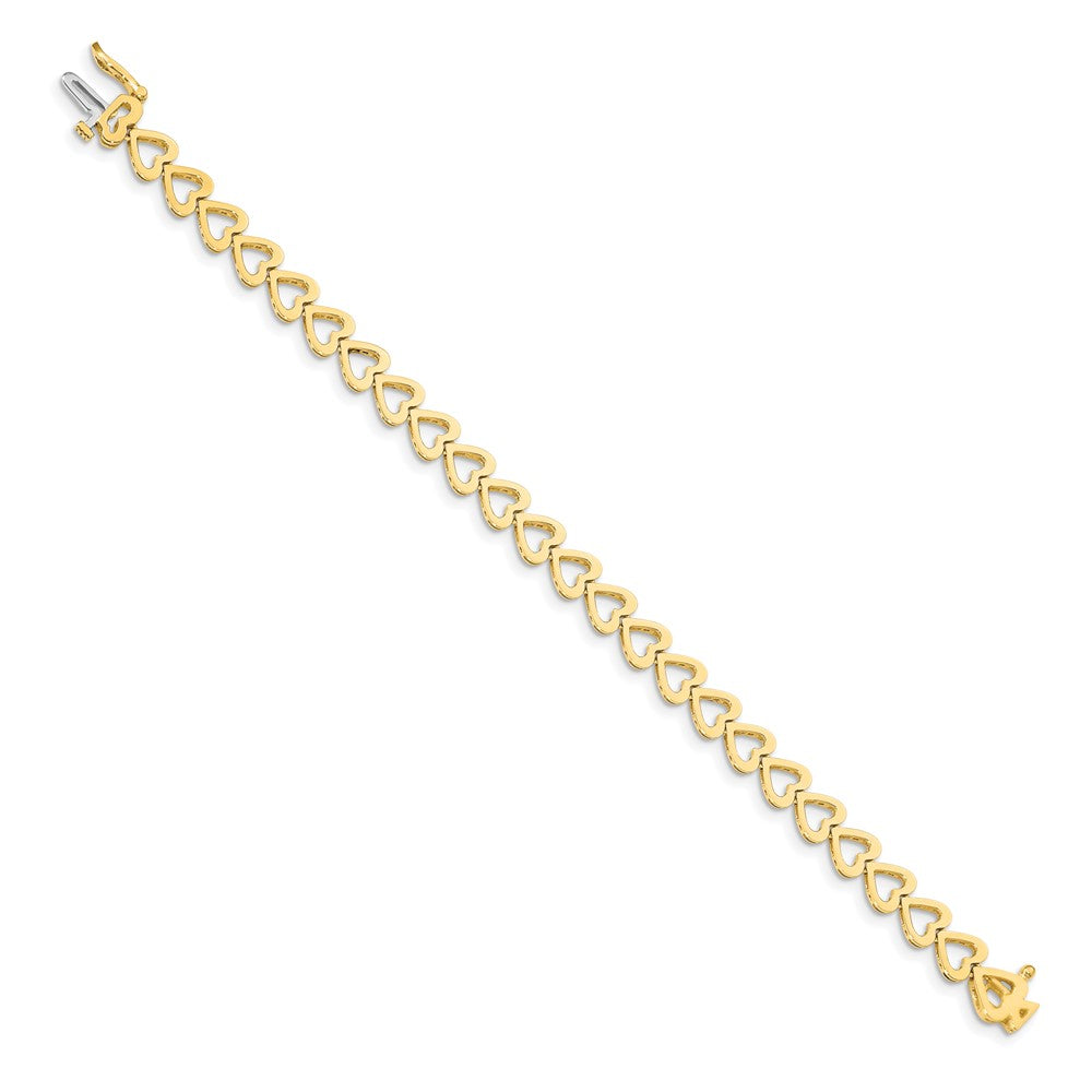 14k Holds 25 Stones up to 2.75mm Heart-Shaped Add-A-Dia. Bracelet